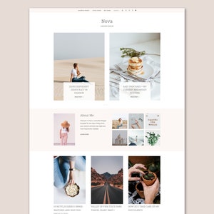 Nova • Lifestyle Blogger Template •  Fashion Blogger Template • Beauty Blogger Template.