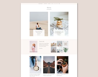 Nova • Lifestyle Blogger Template •  Fashion Blogger Template • Beauty Blogger Template.