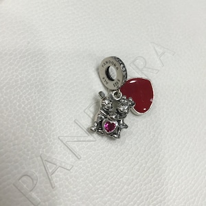 Authentic Pandora Disney &quot;Mickey & Minnie with Love&quot; Charm with FREE Pandora Black Gift Pouch FREE Domestic Shipping with INS