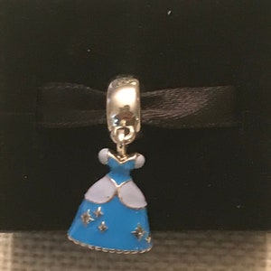 Authentic Pandora Disney Cinderella’s Dress dangle charm with FREE PANDORA Gift Bag