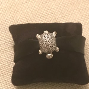 Authentic Pandora Sea Turtle Charm with clear CZs
