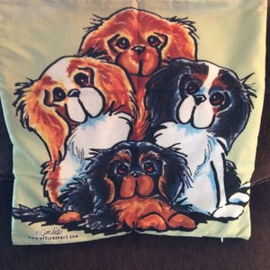 Cavalier King Charles Spaniel Double Sided Decorative Pillow Cover - 17&quot; x 16&quot; - Beautiful, Top Quality!