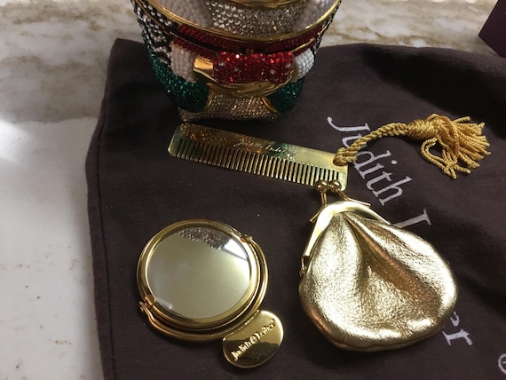 Judith Leiber Humpty Dumpty Minaudiere RARE! Inc 3 Pc Trio, Pouch
