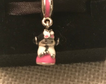 Authentic Pandora Retired Korean Doll Dangle w/Pandora Gift Pouch/Bag 4.50 Value & Free Domestic w Ins Shipping
