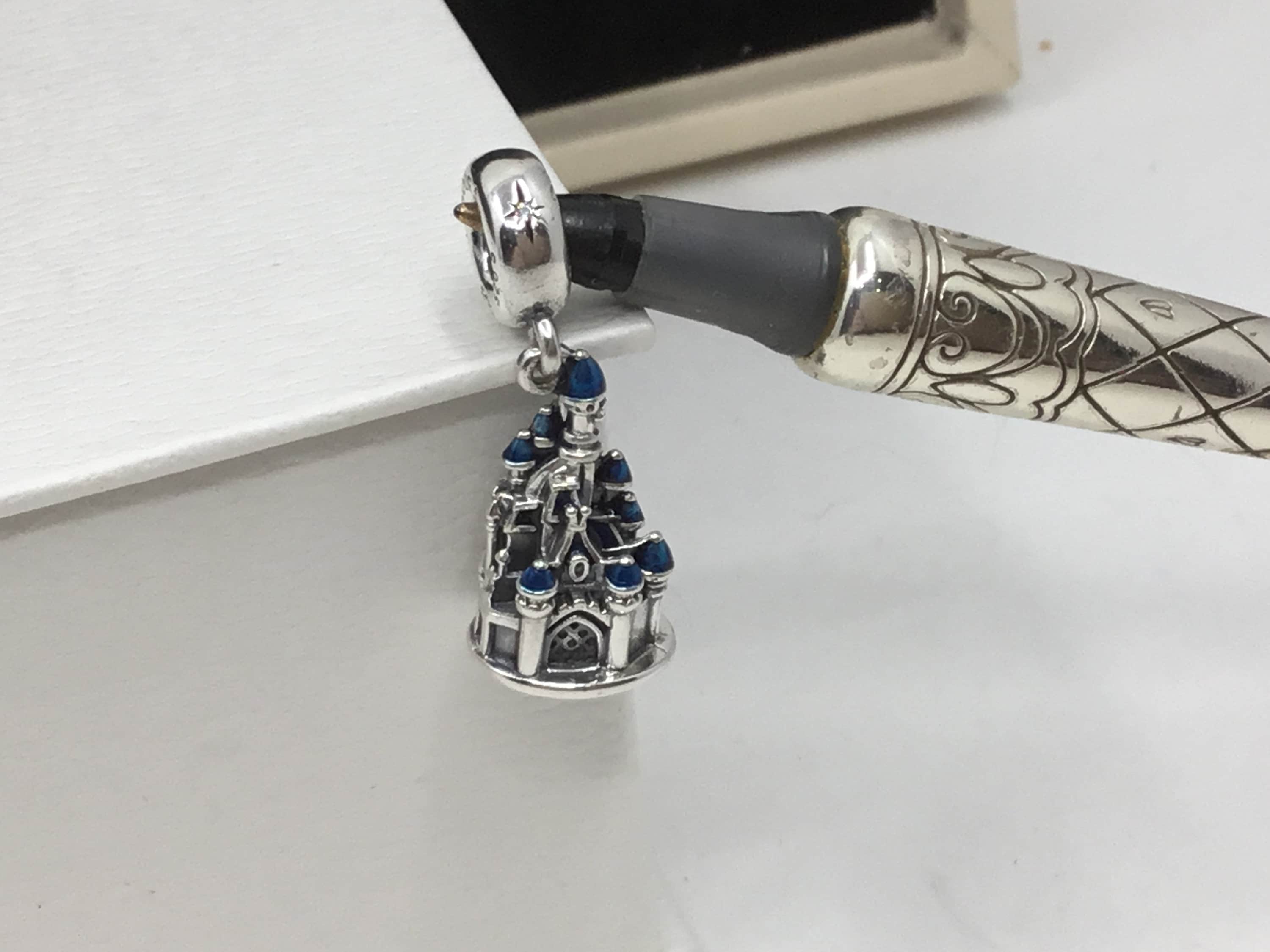 パンドラ ディズニー限定版、新品 パリ ブルーエナメル キャッスル