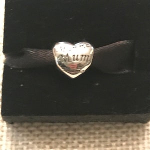 Authentic Pandora &quot;A Mother’s Love&quot; Heart Charm w/FREE Pandora Pouch 3.50 Value  and FREE Domestic Shipping!!