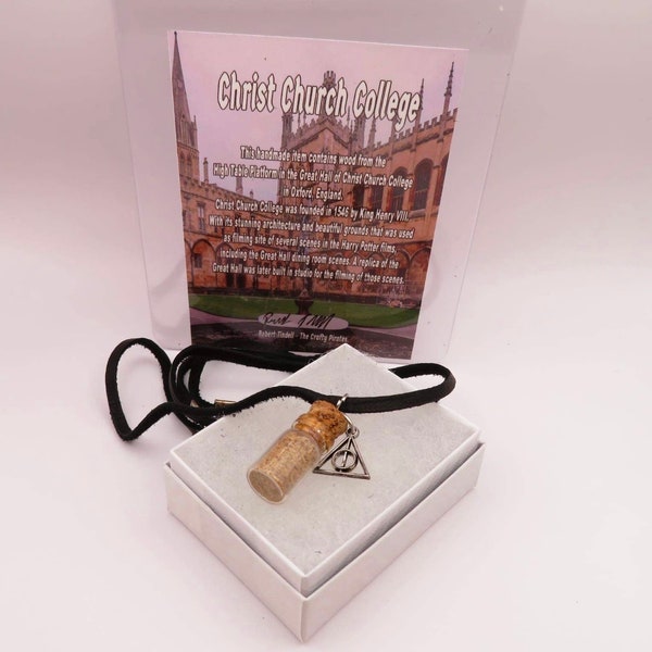 Christ Church College Relic Necklace | Deathly Hallows | Great Hall | Charm Necklace