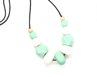 Silicone Necklace Peach Marble Necklace Made in Australia