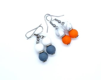 Inspired Fashion Jewelry Trendy Colored Open Filigree Metal Earrings in Tangerine Burnt Orange
