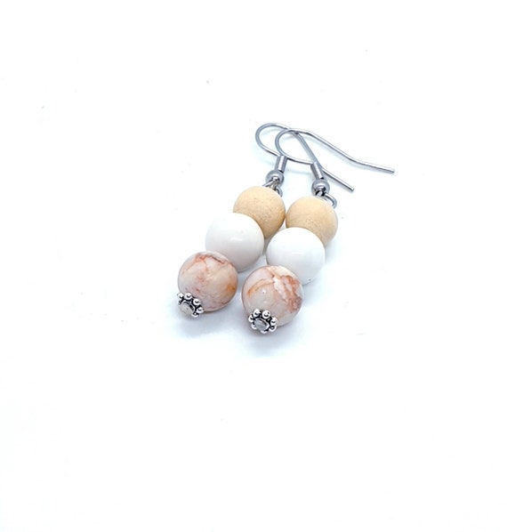 Red Jasper Dangle Earrings / Jasper Earrings / Boho Earrings