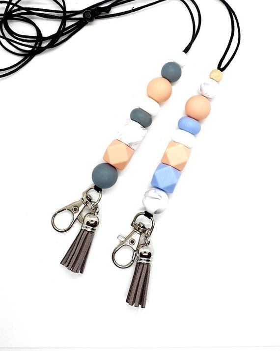 Beaded Teacher Lanyard / Lanyard for Keys / Tassel Lanyard