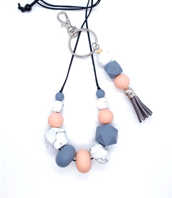 Silicone Necklace and Key Ring / Gift Set Her / New Mum Gift