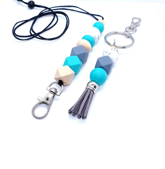 Silicone Bead Keyring Set / Teacher Lanyard