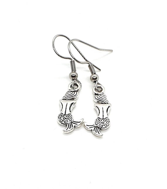 Mermaid Earrings / Silver Earrings