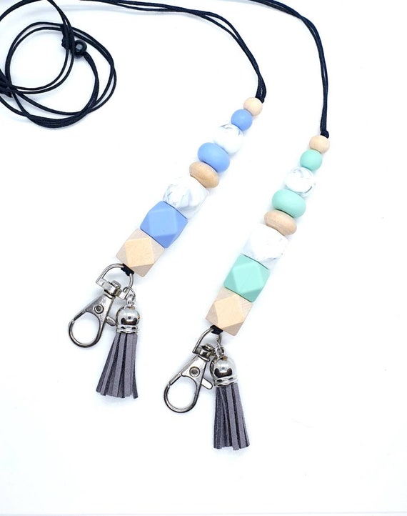 Beaded Teacher Lanyard / Lanyard for Keys / Tassel Lanyard