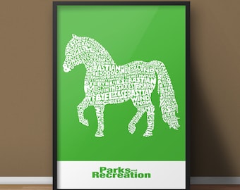 8.5x11 Digital Print / Parks and Recreation / Lil Sebastian Calligram