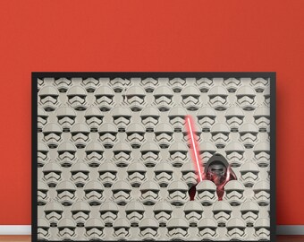 8.5x11 Digital Print / Star Wars / Kylo Ren / Storm Trooper / College Decor