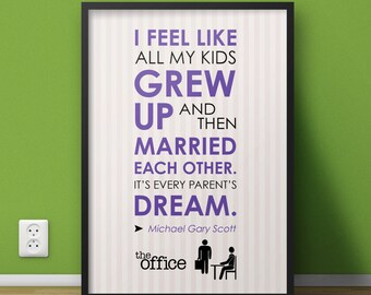 5x7 Digital Print / The Office / Michael Scott / Quote Finale / College Decor