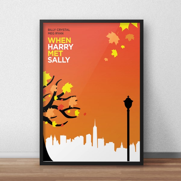8.5 x 11-Digitaldruck / When Harry Met Sally / minimalistischer Film Plakatkunst