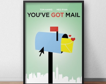 8.5x11 Digital Download / You've Got Mail / Minimalist Movie Poster Art
