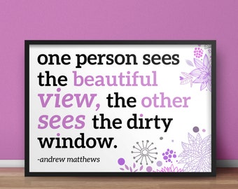 8.5x11 Digital Print / Beautiful View / Inspirational Quote / Motivational Gift Print / College Decor / Home Decor