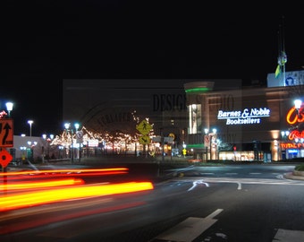 Towson Circle At Night, Towson, Maryland