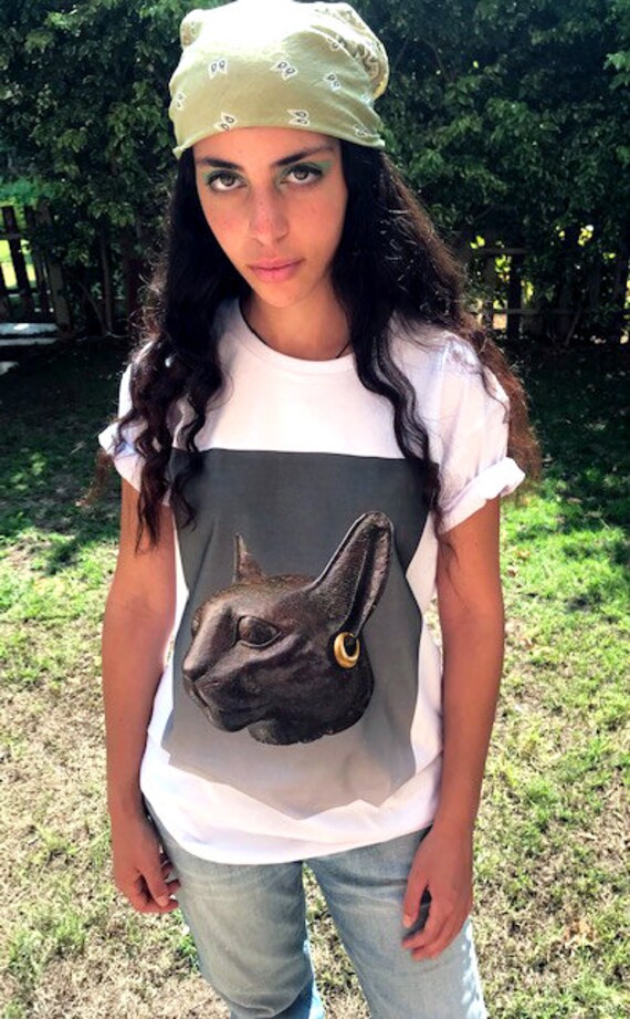 Pharoah Scarab Printed Cotton T shirt in 100 Egyptian Cotton Etsy UK