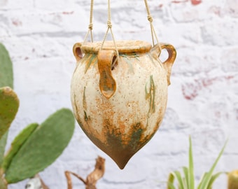Amphora, vessel handmade from ceramic, hanging basket, bowl made from ceramic