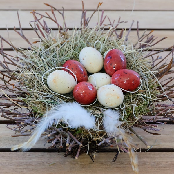 Oeufs de Pâques en céramique, 8 pièces