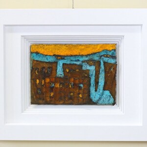 Peinture abstraite "Twilight over the city"