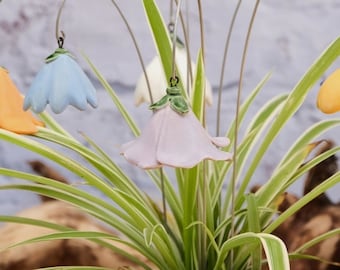 Flower, ceramic, bluebell, floral plug, pastel lilac