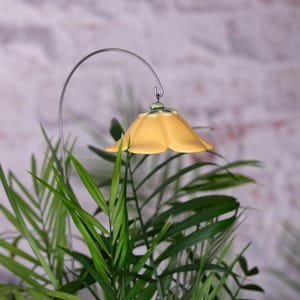 flor, cerâmica, campânula, broche de flor, amarelo