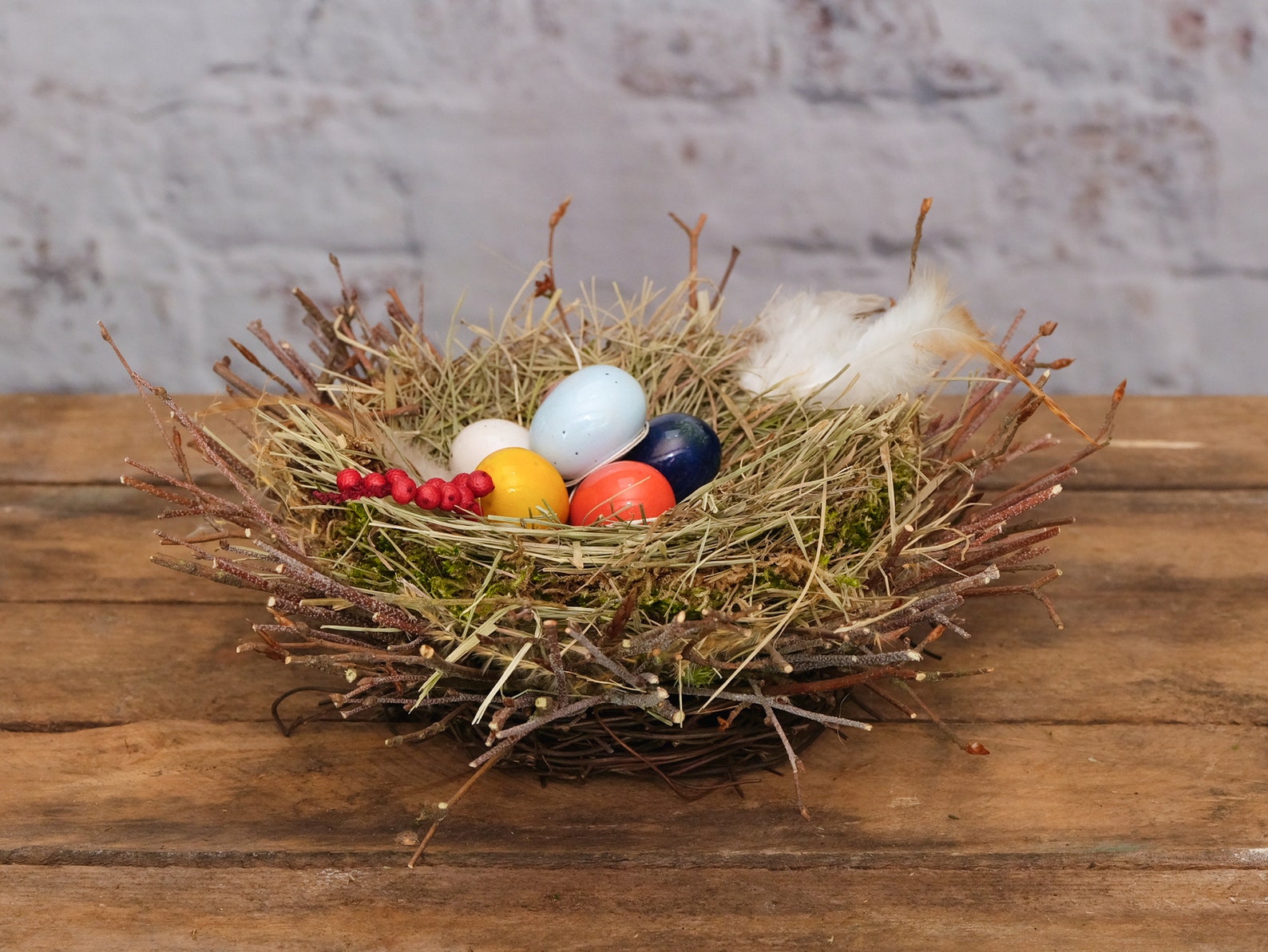 Easter nest, nest, bird nest, Easter decoration, handmade