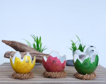Easter Egg Bowl Ceramic Easter Decoration Flower Pot Handmade