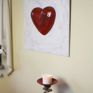 Heart Power of Love III sculpture, ceramics image 4