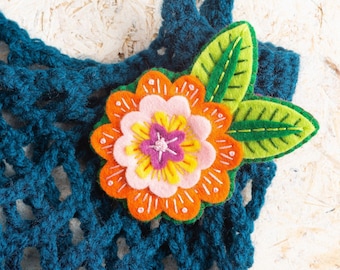 DIY布製フラワーブローチキット：花の縫製プロジェクト - Etsy 日本