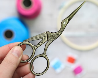 Stork Embroidery Scissors - Small Embroidery Scissors - Sewing Scissors - Sharp Scissors - Cute Scissors - Sewing Kit