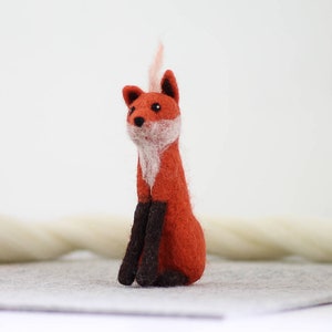 Fox Needle Felting Kit Needle Felting Kit for Beginners Needle Felted Fox Complete Needle Felting Kit Learn Needle Felting image 4