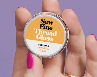 Sew Fine Thread Gloss : Natural Beeswax Thread Conditioner for Hand Sewing & Embroidery