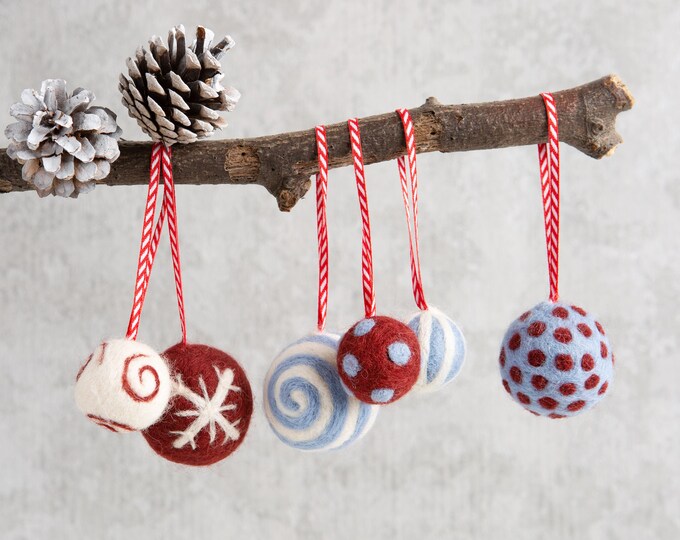 Christmas Baubles Needle Felting Kit Berry & Blue Craft Etsy