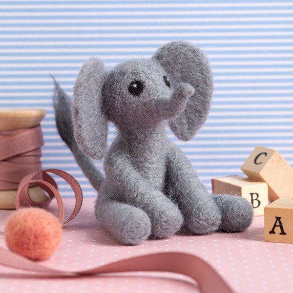 Needle Felt Elephant Etsy
