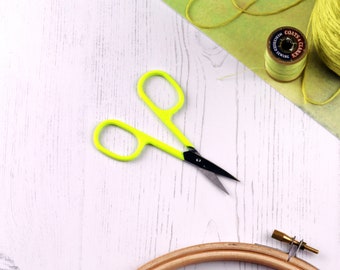 Neon Yellow Embroidery Scissors