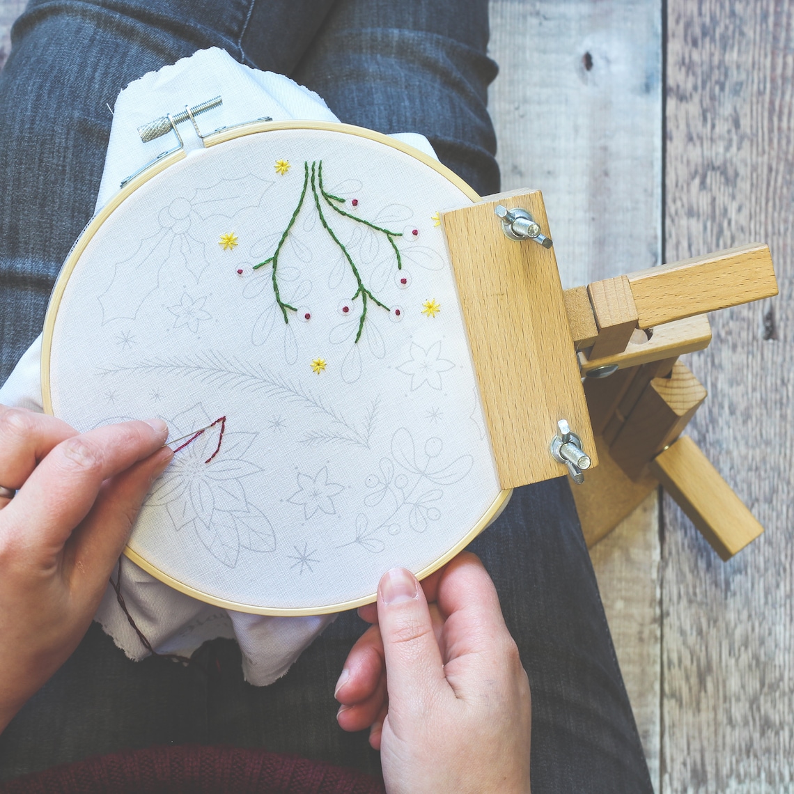 Embroidery Hoop Stand Embroidery Seat Stand Siton Etsy