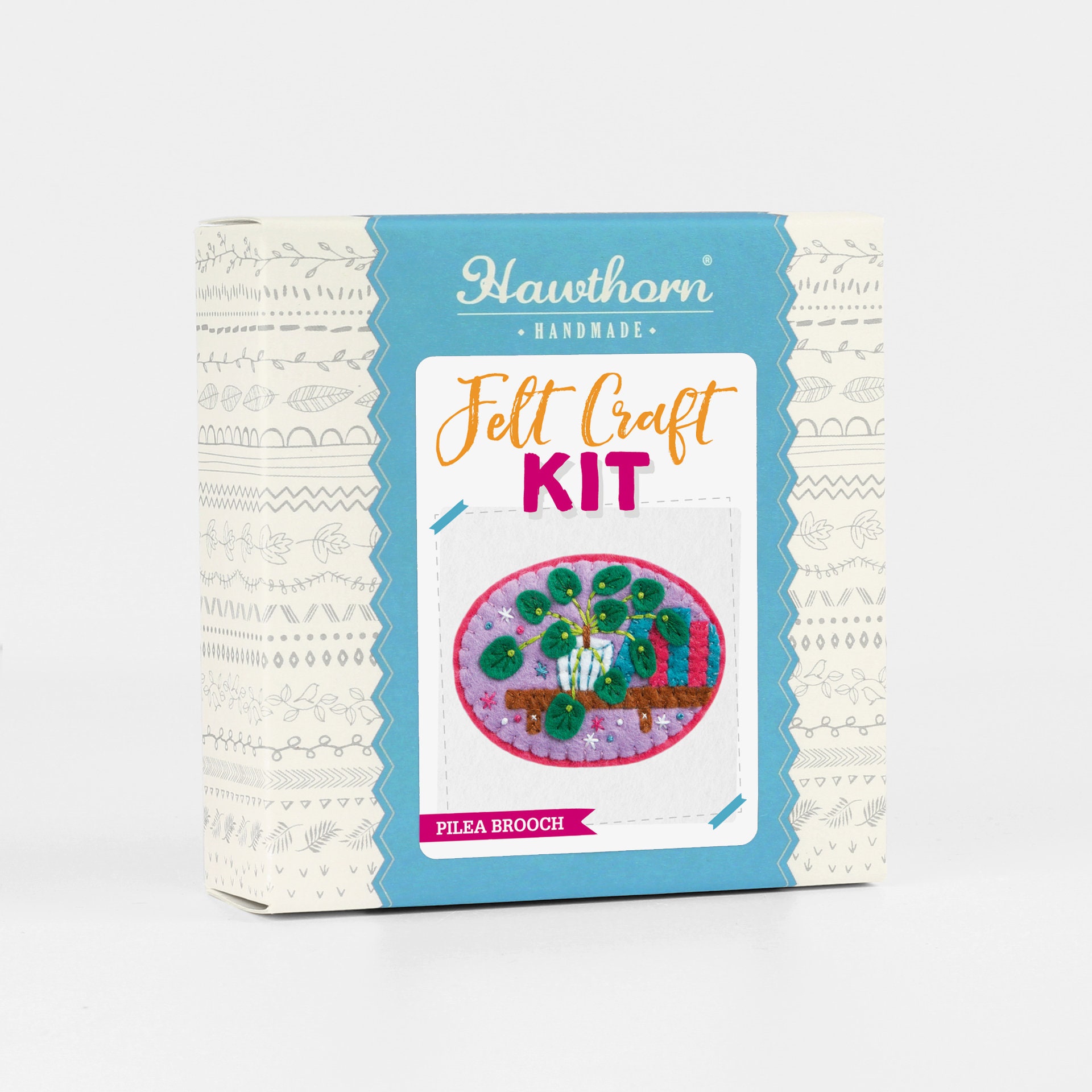 Pilea Brooch Felt Craft Kit Brooch Craft Kit Craft Kit for