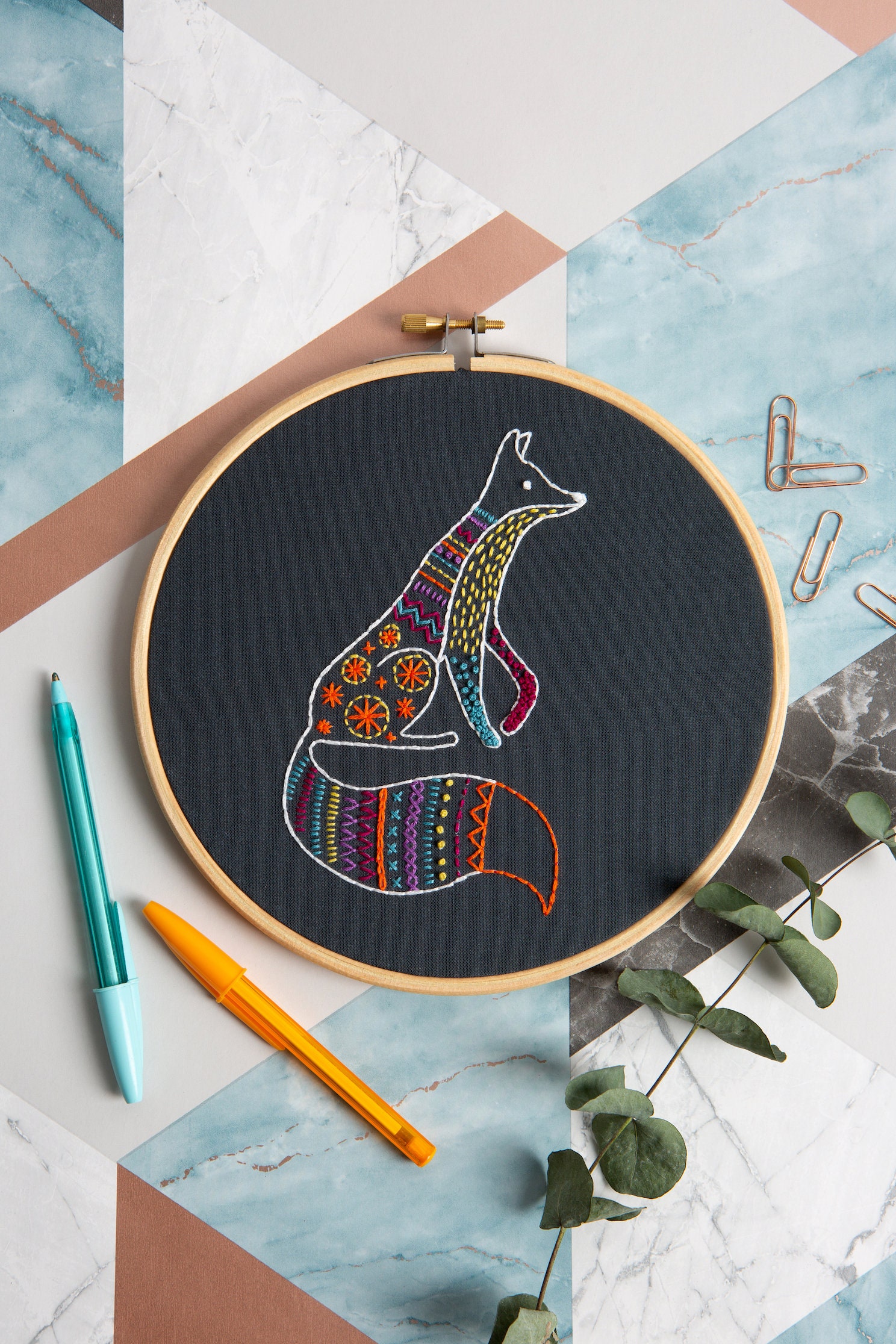 Fox PDF Embroidery Pattern - Instant Digital Download - Etsy