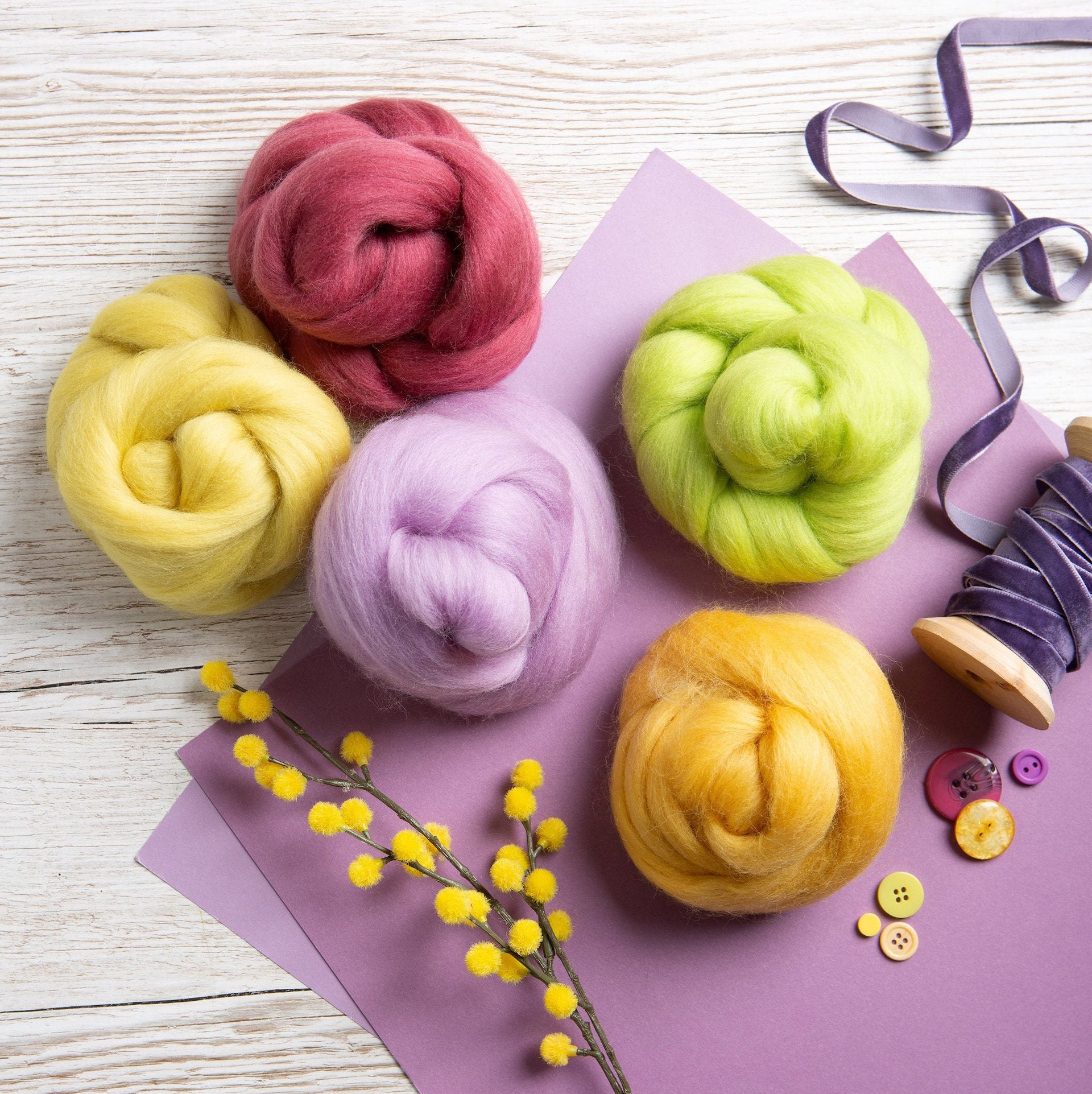 Spring Wool Bundle for Weaving Weaving Yarn Weaving Etsy UK