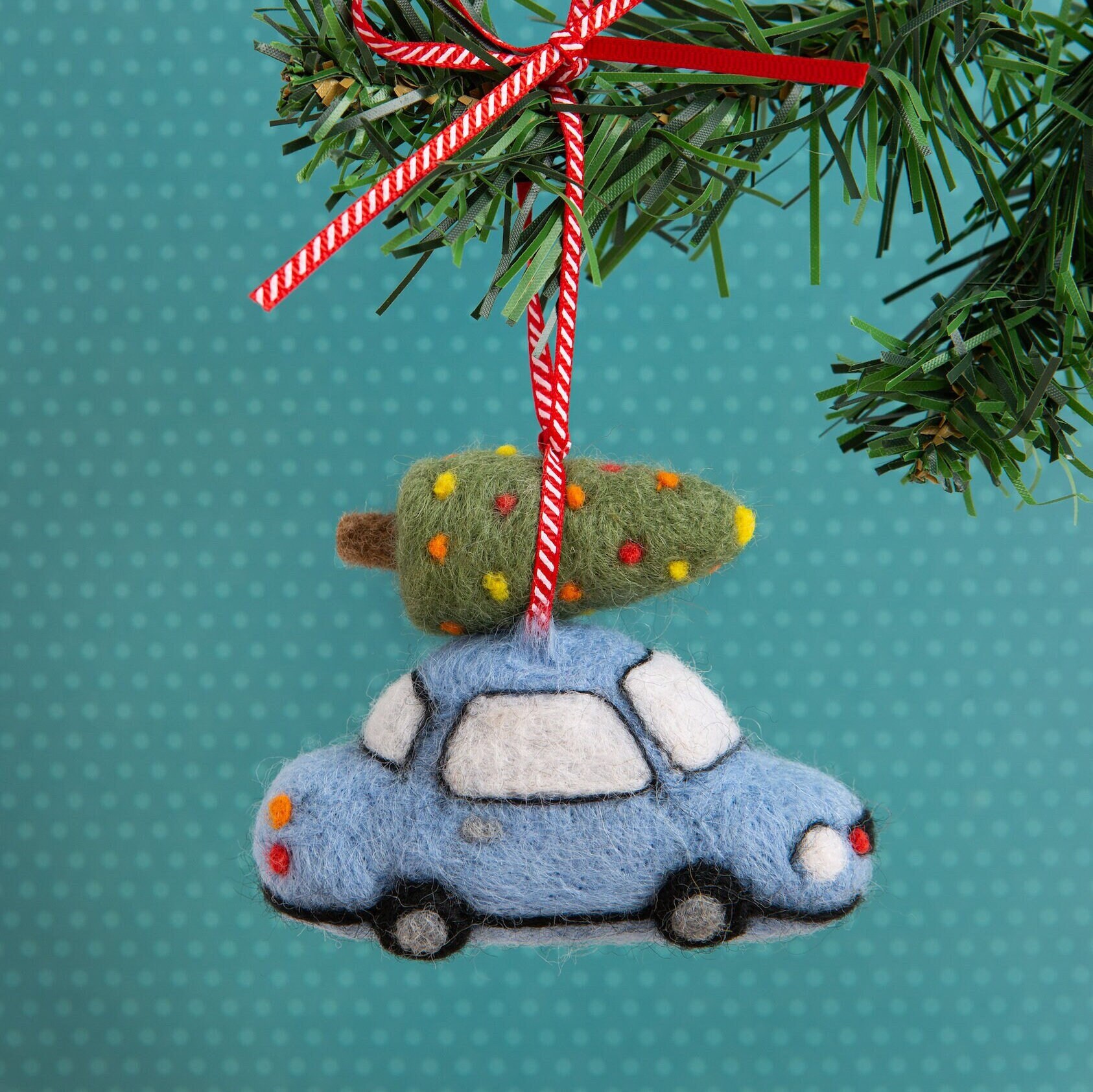 Weihnachten Auto Nadelfilz Kit Mini Filz Kit Nadelfilzen für Anfänger  Weihnachtsbasteln Auto und Weihnachtsbaum Figaro Car -  Schweiz
