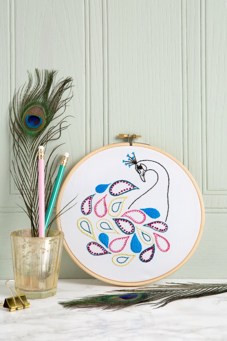 Peacock PDF Embroidery Pattern Instant Download