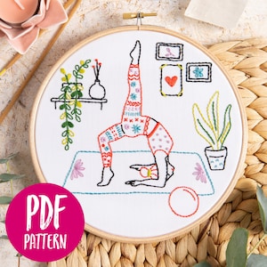 Wonderful Women - Stretch PDF Embroidery Pattern - Instant Download - Yoga Embroidery PDF
