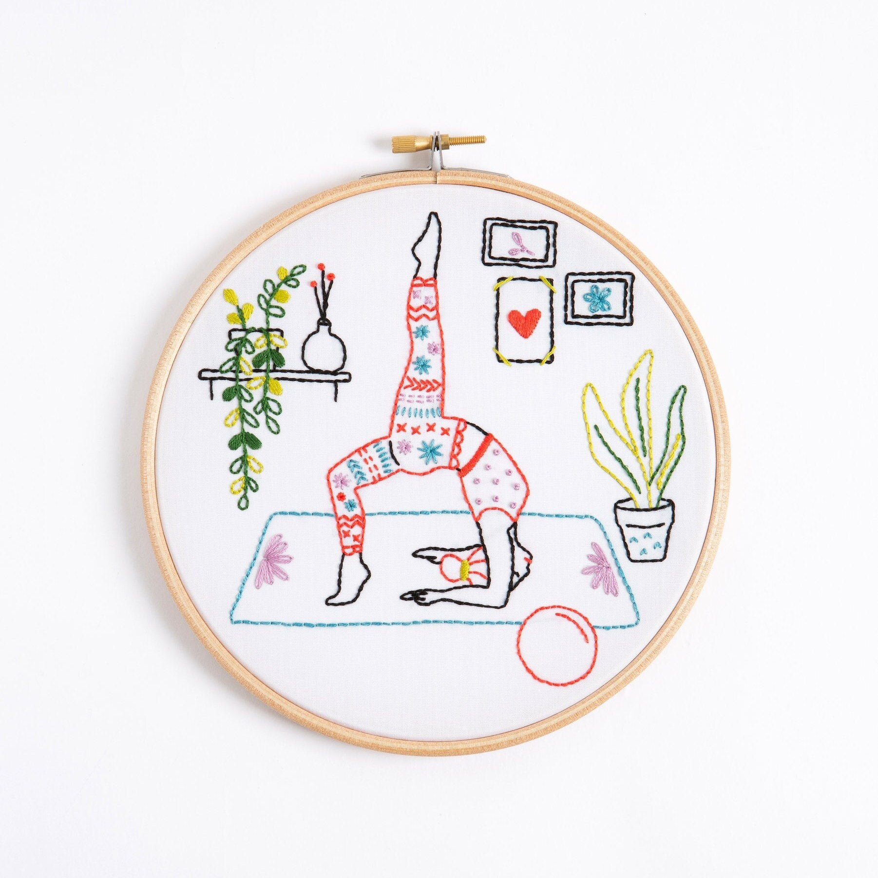 ヨガ刺繍キット - ストレッチピラティスデザイン - 素敵な女性コレクション - 初心者向け刺繍 - フェミニストパターン - ヨギへのギフト -  Etsy 日本